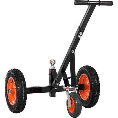 Chariot de remorquage en acier, capacité de 544 kg, avec boule d'attelage de 5 cm et pneus de 38,6 cm, idéal pour caravanes. (1/5)
