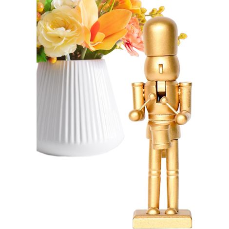 Casse-Noisette de Noël Ornement Casse-Noisette 35 cm  Ornement en Bois avec Bouche Mobile pour Intérieur Extérieur Maison Fête (1/5)