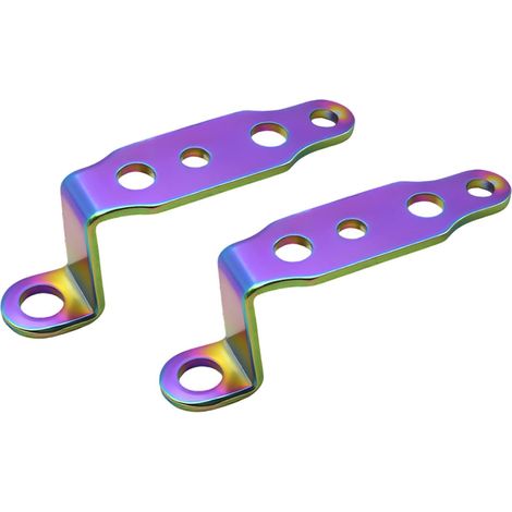 2PCS Supports de Montage de Phare de Moto coloré,Acier Inoxydable Supports de Fixation pour Motos Anti Brouillard Support de Barre de Montage pour Rallonge de Trou de Miroir de Moto (1/5)
