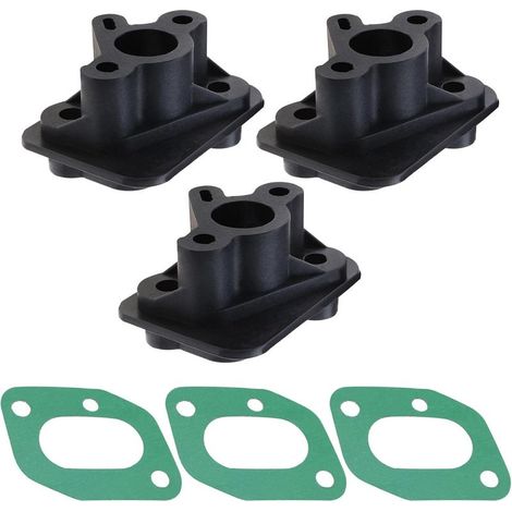 Satz mit 3 Vergaser-Ansaugkrümmer-Sockelanschlüssen, kompatibel mit 1E40F-5 44 F-5 BC430 CG430 CG520 43CC 52CC (1/5)