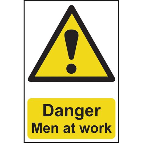 Danger Men At Work - Pvc 200 X 300Mm