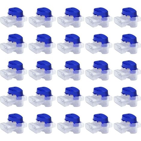 Set de Connecteurs de Câbles pour Robot Tondeuse - 25 Raccords Remplis de Gel pour Étendre ou Réparer Fil Electrique Bas Voltage Tondeuse Automatique - Étanches, Sûrs, Dénudage Inutile (1/4)