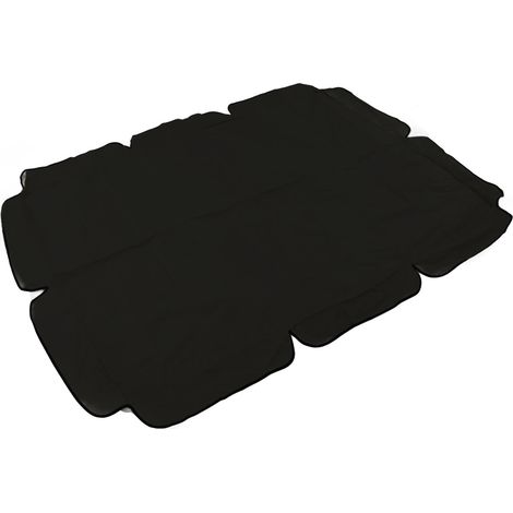 Toile de rechange imperméable pour balancelle d'extérieur, en tissu Oxford 420D argenté, pour jardin ou terrasse, noire.