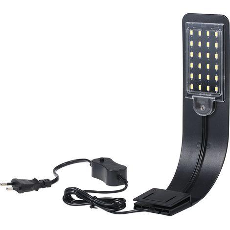 Lampe d'aquarium portable à LED blanches 10W 24 LED AC220V pour bocal à poissons (1/2)