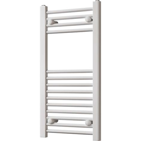 Zennor - White Heated Towel Rail - H800mm x W400mm - Straight (1/3)