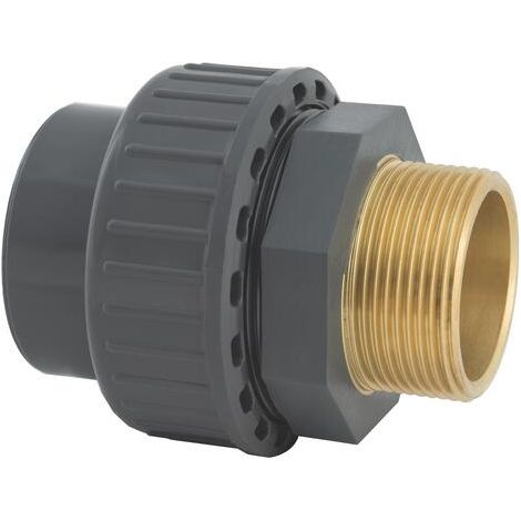 Raccord union mix fil PVC/laiton Ø 40x1'1/4