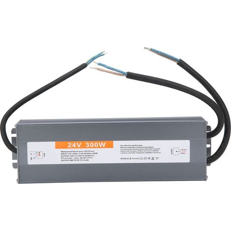 Wasserdichtes 300-W-LED-Netzteil (24 V DC), ultradünn für Innen- und Außenbeleuchtung, Wechselstrom 170–250 V, 50/60 Hz (1/5)