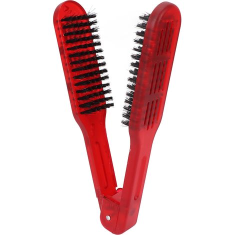 Brosse lissante cheveux double face résistante haute température, fer à lisser coiffant professionnel pour femme, lisseur brushing anti-frisottis, outil de coiffage à sec. (1/5)