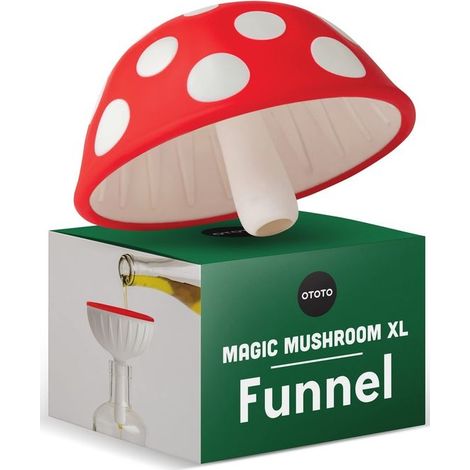 Ototo Design OT969 Magic Mushroom XL Imbuto Pieghevole in Silicone Rosso e Bianco colore Rosso e Bianco (1/2)
