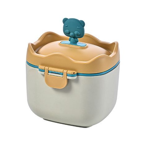 Caja de almacenamiento portátil para biberones y comida para bebés, libre de BPA, diseño de dibujos animados, para biberones y leche en polvo. (1/5)