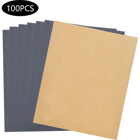 Ortviai Papier abrasif p600, 100 feuilles, usage humide ou sec, support kraft et carbure de silicium (1/5)