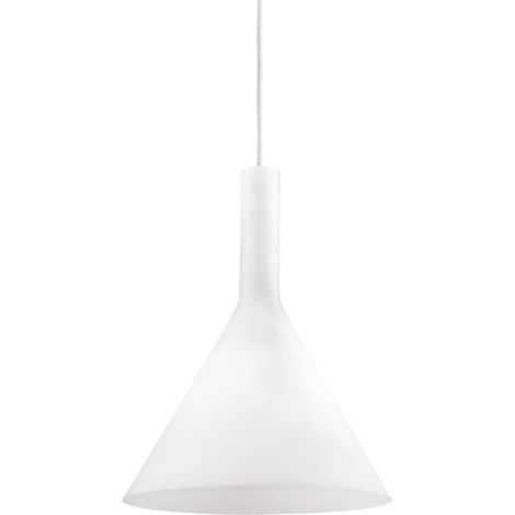 Ideal Lux Cocktail - Luminaire suspendu à 1 ampoule, petit dôme, blanc, E14 (1/3)
