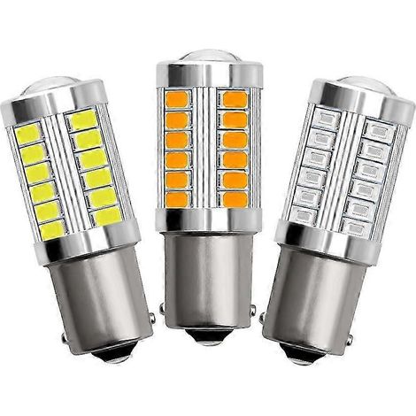 Ampoule LED 1156 1157 5730 5630 33SMD pour feux arrière de voiture, feux de freinage, feux de recul et feux de jour (1/5)