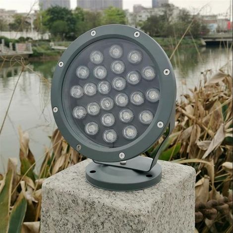 Extérieur Projecteurs LED IP66 Étanche Patio LED Spot, Rotatif Rond Jardin Lumière du Paysage pour La Pelouse Hôtel Patio Lumières d'arbre (Color : Warm White, Size : 48W) (1/5)