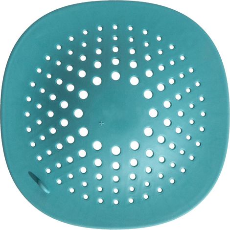 Bouchon de siphon anti-cheveux réutilisable pour douche, baignoire, lavabo et évier, grille de vidage en silicone, filtre à impuretés, 2 pièces, noir, empêche les obstructions. (1/5)