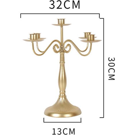 Bougeoir nordique en métal, décoration de table à 3 têtes (1/4)
