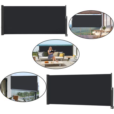 AUFUN Store latéral Protection de la Vie privée auvent Extensible 120x300 cm Anthracite (1/5)
