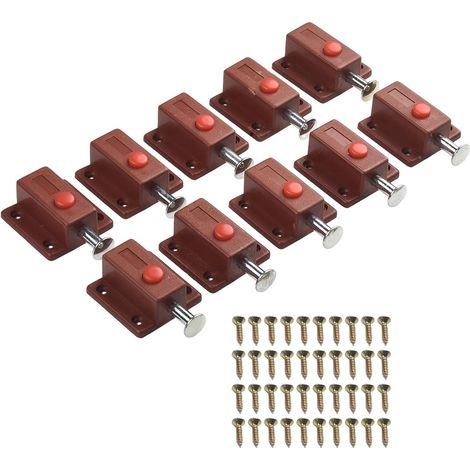 Lot de 10 loquets porte en plastique à ressort, verrous (1/5)