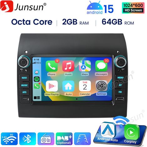 7 pouces Carplay Autoradio pour Fiat Ducato 2012-2020 Android 2+64GB JUNSUN