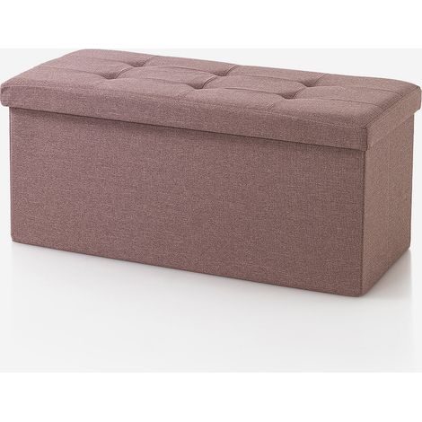 Gepolsterte Stoff-Aufbewahrungsbank Dorian 76x36 cm (1/4)