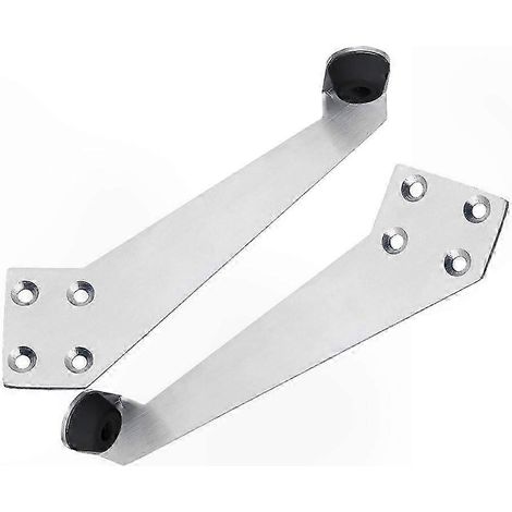 Butée de porte en acier inoxydable à 90° avec tampon caoutchouc pour portes battantes ou d'entrée (gauche/droite) (1/5)