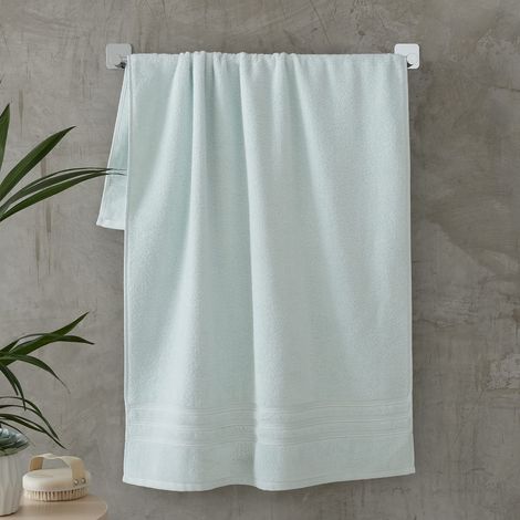 Catherine Lansfield Zero Twist - Asciugamano da bagno in cotone morbido e assorbente, colore: blu uovo d'anatra (1/4)