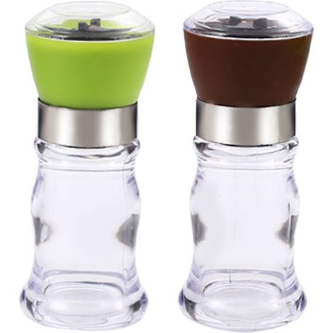 Moulin À Épices - Moulin À Poivre En Verre Avec Couvercle Étanche En Acier Inoxydable - Réglable En Hauteur - Pour Poivre, Sel Marin, Cumin, Sésame - 1 Pièce (1/5)
