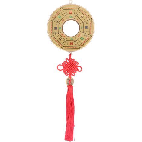 Miroir Bagua Feng Shui pour Voiture - Attire la Richesse et l'Énergie Positive - Pendaison Accessoire Auto Porte-Bonheur (1/5)