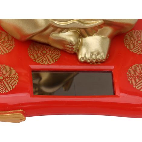 Statues de Ganesh, dieu éléphant, à énergie solaire, figurines indiennes de Ganesh pour tableau de bord de voiture, décoration intérieure, artisanat doré (1/5)
