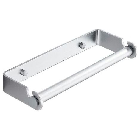 Porte-papier toilette en acier inoxydable 304 – Longueur 27 cm – Installation auto-adhésive ou avec vis – Design semi-ouvert pour usage facile (1/5)