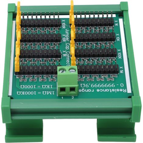 Plaque de résistances programmables CMS 0 à 9999999,9 Ω avec bornes, 220 V et rail de guidage (1/5)