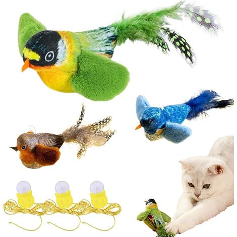 Cat Toys, Cat Toys, Plush Cat Toys, Simulation Plush Bird Tweet Toy Kitten Cat Toy with Catnip for Scratching, Playing, Chewing (1/5)