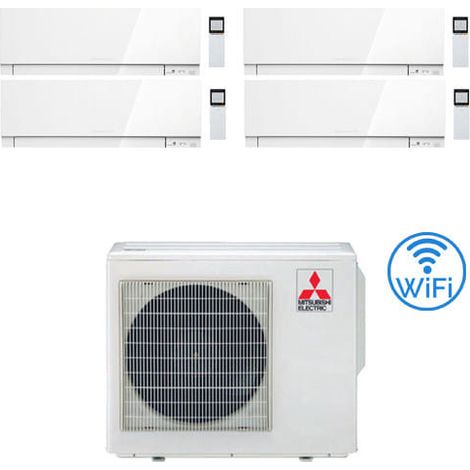 Klimaanlage Mitsubishi Kirigamine Zen Wifi White Split Inverter Panels 7000 + 7000 + 7000 + 15000 BTU mit U.E. MXZ-4F80VF Klasse A++ /A+ NEU