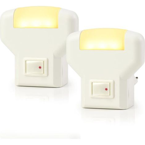 Veilleuse LED murale-KAL-Veilleuse LED Prise Murale 3000K,Lampe Nuit 1W Interrupteur Chambre Bébé/Couloir(Moderne 2) (1/5)