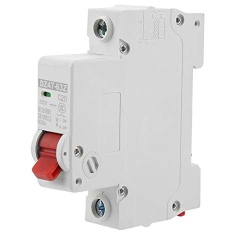 DC DZ47-63Z-1P 20A Disjoncteur Miniature, Commutateur Pneumatique de Protection Contre les Fuites,A (1/5)