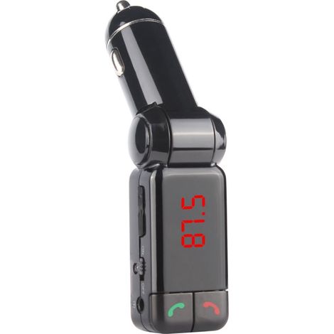 Lecteur MP3 mains libres Bluetooth pour voiture avec transmetteur FM pour appels de téléphone portable (1/4)