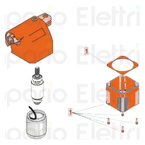 412 - Corps Et Capot Operateur Droit Pour Moteur Pour Portail Battant FAAC (1/3)