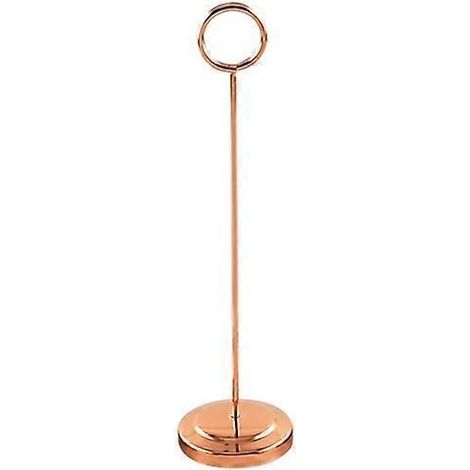 Porte-numéro de table 4/6/8/10/12 pouces, support pour carte de menu, clip pour recette, idéal pour mariage, banquet, fête, restaurant. Modèle 20,5 cm, finition or rose. (1/4)