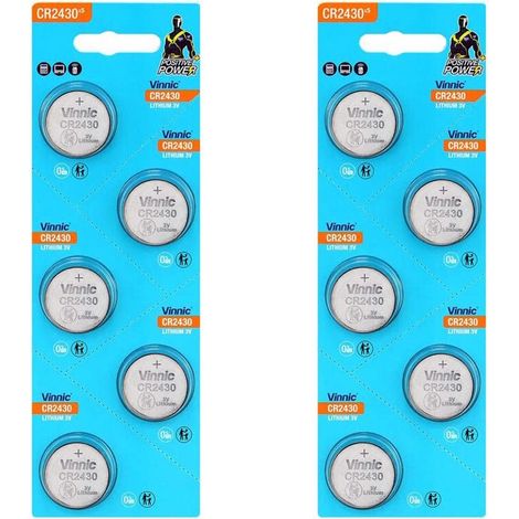 .10 Piles Vinnic lithium CR2430.