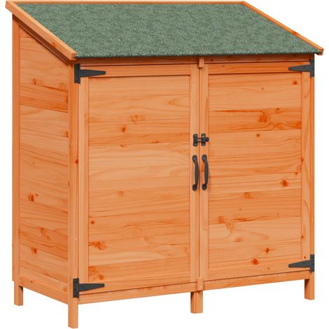 vidaXL Garden Shed Brown 106.5 x 56 x 113.5 cm Solid Fir Wood