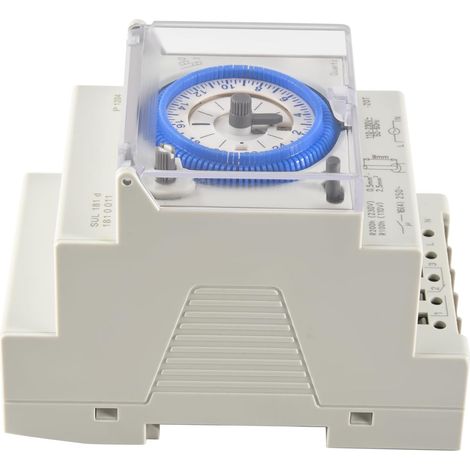 Minuterie mécanique analogique 110-220 V, programmable sur 24 (1/5)