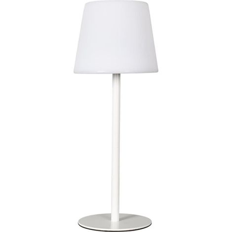 Lampe nomade d'extérieur blanc rechargeable USB avec 3 niveaux éclairage