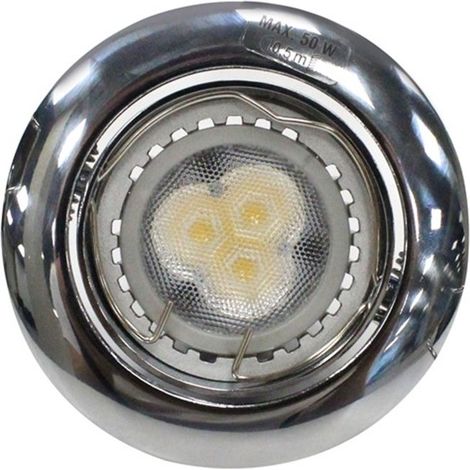 Empotrable LED GU10 7W redondo basculante cromo