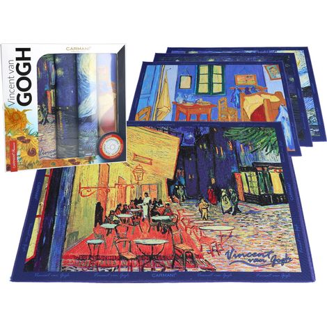 Set mit 4 Untersetzern – V. Van Gogh. Mix 1 (carmani)