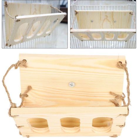 Rabbit Hay Feeder Rack, Folding Wooden Pet Grass Stand Eating Hay Dispenser for Small Animals Chinchillas Guinea Pigs Rabbit(L)