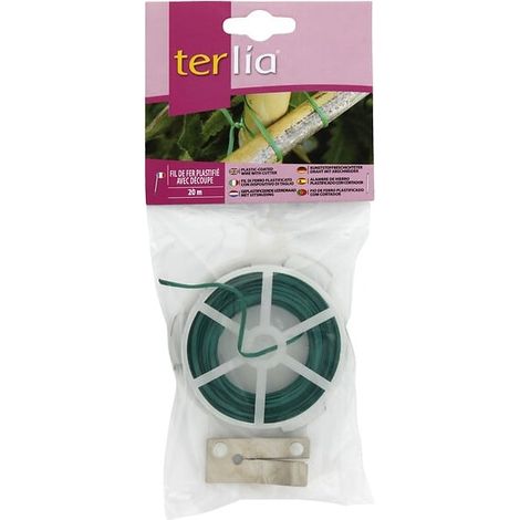 Fil de fer plastifie avec découpe 20m