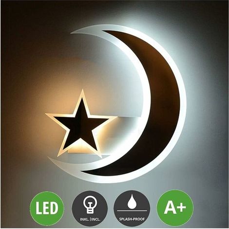 Appliques murales LED en fer, blanc nordique acrylique garçon fille enfant lampe suspendue applique murale moderne minimaliste chambre salon café couloir applique murale (1/5)