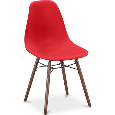 Sillas de Comedor - Diseño Escandinavo - Patas de Madera Oscura - Skögur