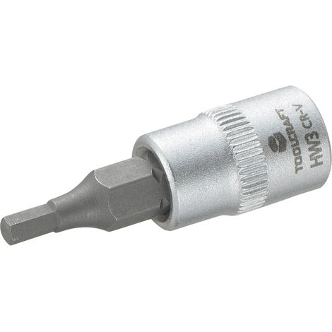TOOLCRAFT 816068 Innen-Sechskant Steckschlüssel-Bit-Einsatz 3 mm 1/4" (6.3 mm)