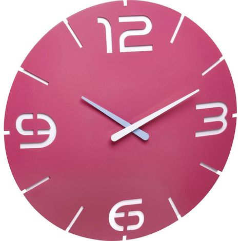 Horloge murale TFA Dostmann 60.3047.12 à quartz 35 cm x 3.5 cm rose V790052 (1/2)